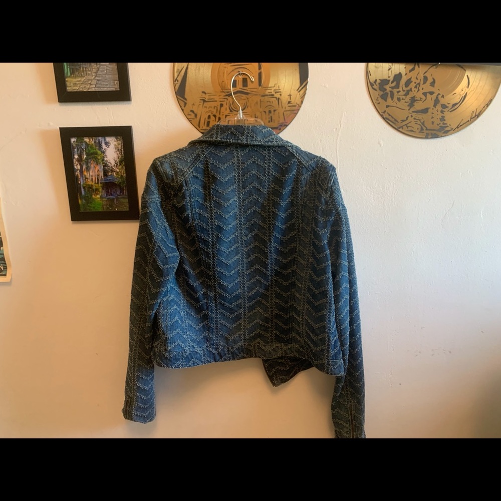 Textured denim jacket | free people